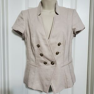 WHBM Short Sleeved Tweed Jacket Blazer Size 2